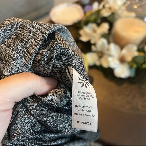 Athleta Sweet Saturday Faux Wrap Gray Dress size Medium - Picture 3 of 3